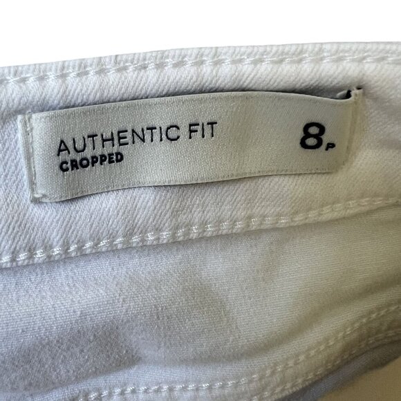 J. Jill Womens 8p White Denim Authentic Fit Cropped Capri Jeans Clean Girl - Picture 8 of 15